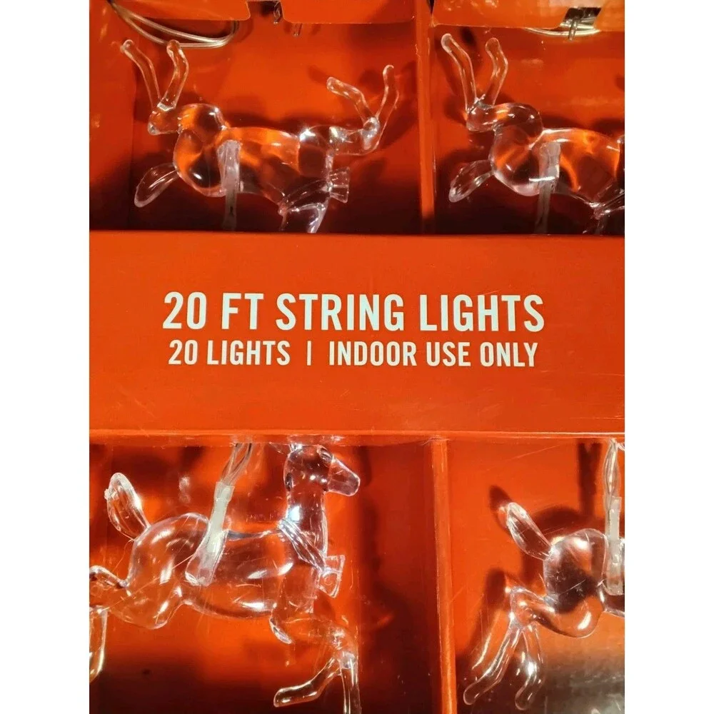 Martha Stewart 20 Ft LED Reindeer Garland Lights Christmas 2024